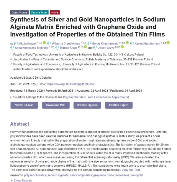 Synthesis of Silver and Gold Nanoparticles - K. Khachatryan Synthesis of Silver and Gold Nanoparticles - K. Khachatryan