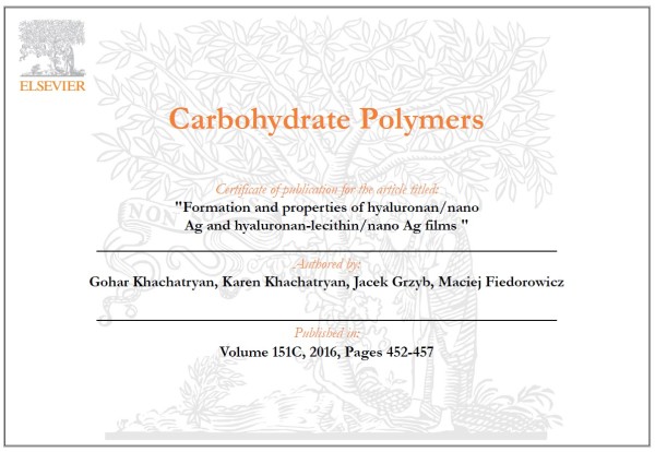 Khachatryan - hyaluronan/nano Ag and hyaluronan-lecithin/nano Ag Khachatryan - hyaluronan/nano Ag and hyaluronan-lecithin/nano Ag