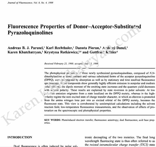 Fluorescence properties