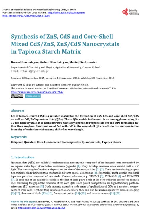 Journal of Materials Science and Chemical Engineering,Volume 3, 11, 20 November 2015, Pages 30-38 Journal of Materials Science and Chemical Engineering,Volume 3, 11, 20 November 2015, Pages 30-38