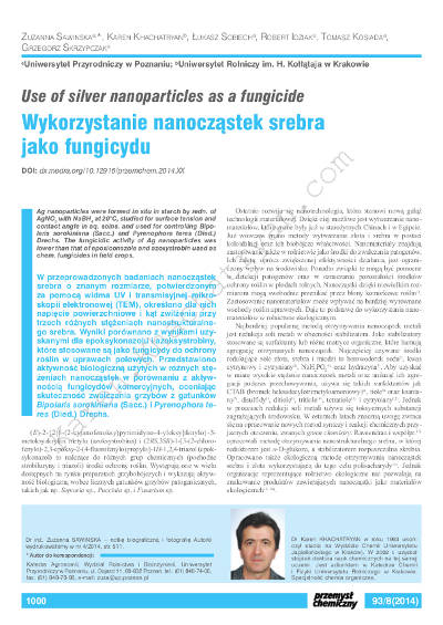 Khachatryan - Use of silver nanoparticles